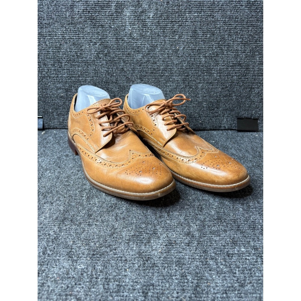 Rockport Mens Tan Leather Wingtip Brogue Oxford Shoes M77063 Size 10